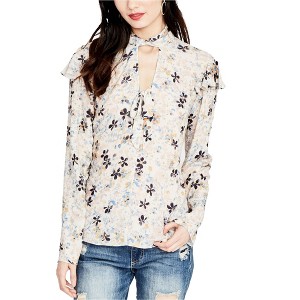 Rachel Roy Womens Floral Knit Blouse, Off-White, 0 - 1 of 1