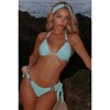 Moda Minx Lumiére 'Powder Blue' Lurex Tie Side Crystal Bikini Bottoms - 3 of 4