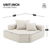 TIRAMISUBEST Modular U Shape Boucle Floor Sectional Sofa, Convertible Compressed Couch, Oversized Sponge Frameless Living Room, Beige- Four Sizes - 2 of 4