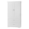 TiramisuBest Storage Cabinet with 2 Doors and 4 Drawers for Bathroom, Office, Adjustable Shelf, MDF Board with Painted Finish, Black - 4 of 4