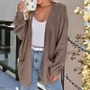 Womens Oversized Cardigans Soft Knit Cardigan Sweater with Pockets - 2 of 3
