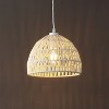 JONATHAN Y Campana Bohemian Modern Woven Rope/Iron LED Pendant - 2 of 4