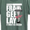 Women's - A Christmas Story - Ahhh Fra Gee Lay Must Be Italian Short Sleeve Graphic T-Shirt - 2 of 4