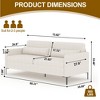 80" Comfortable Sofa, Metal Leg 3-Seater Sofa, Deep Seat Sofa, Linen Modern Sofa for Living Room, Apartment, Office - 2 of 4