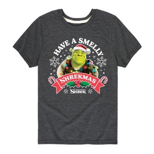 Boys' - Shrek - Have a Smelly Shrekmas Short Sleeve Graphic T-Shirt - 1 of 4