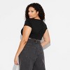 Women's Puff Cap Sleeve Scoop Neck Bubble Top - Wild Fable™ - 3 of 3
