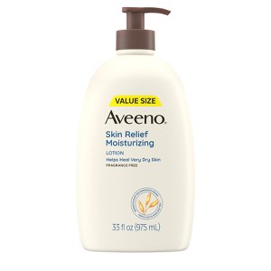 Aveeno Skin Relief Moisturising Body Lotion for Dry Skin with Oat and Shea Butter - Unscented - 33 fl oz - 1 of 4