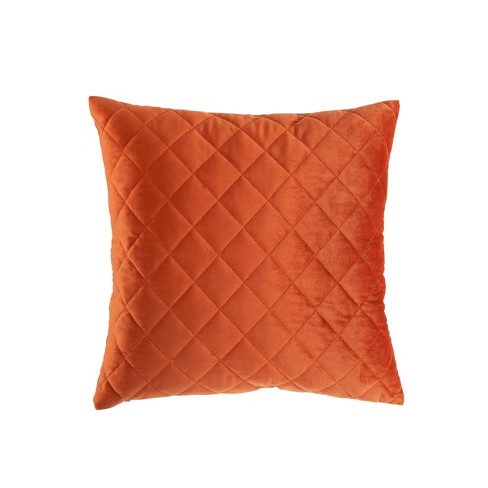 20 x20 Oversize Diamond Velvet Autumn Leaf Square Throw Pillow Orange Lush Decor Cozy Microfiber Indoor Zipper Closure Target