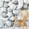 PartyWoo Foil Balloons Silver Disco Round 22 Inch 6 pcs - 3 of 4