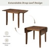 ChicFurnit Dining Sets Drop Leaf Table Set with X Back Chairs Space Saving Design for Kitchen Dining Room, Brown, 42.32"*18.7"*9.84" - 4 of 4