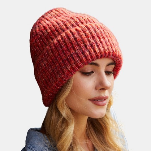 Women's Cozy Ribbed Beanie Red Knit Winter Hat - Cupshe - image 1 of 4