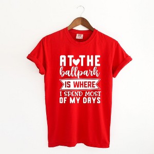 Simply Sage Market Women's At The Ballpark Short Sleeve Garment Dyed Tee - 1 of 4