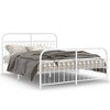 vidaXL Metal Bed Frame without Mattress with Footboard White 59.1"x78.7" - 2 of 4