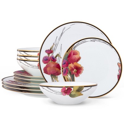 Noritake Alluring Fields 12-Piece Dinnerware Set, Service for 4