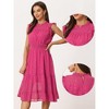 Allegra K Women's Sleeveless Smocked Waist Gilding Metallic Stars Chiffon Party Dress - 2 of 4