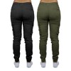 Galaxy By Harvic Women's  Loose Fit Cotton Stretch Twill Cargo Joggers- 2 Pack - 2 of 4