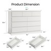 Modern Wooden Dresser Cabinet, 54" Wide 8/9/10 Drawer Chest of Drawers, Large Storage Organizer for Bedroom, Closet, and Living Room - 4 of 4