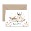 Paper Frenzy Woodland Animals Thank You Note Cards and Kraft Envelopes 24 pack - 3 of 4