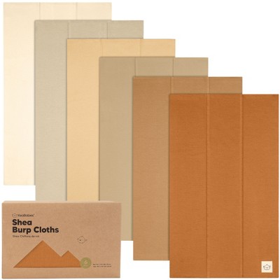 Image of 6pk Shea Baby Burp Cloths for Baby Boys and Girls, Organic Burping Cloths for Babies, Newborn (Terracotta)