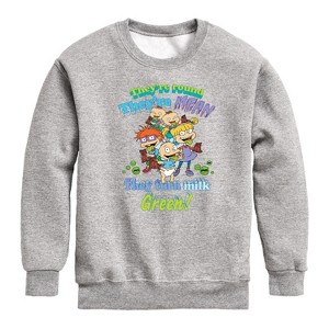 Boys' - Rugrats - Reptar Bar Graphic Long Sleeve Fleece Sweatshirt - 1 of 4