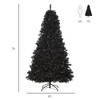 TopComfy Christmas Tree Stand 7FT Unlit Douglas Fir Tree with Realistic Branches for Holiday Decor, Black, 50.5"*50.5"*82.8" - 3 of 4