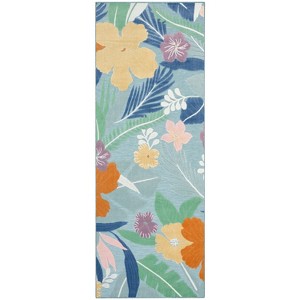 Nourison Suncoast Floral Tropical Indoor/Outdoor Flatweave Rug - 1 of 4