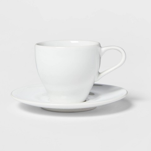 BergHOFF Essentials 3.5oz Porcelain Espresso Cup & Saucers, Set of 4