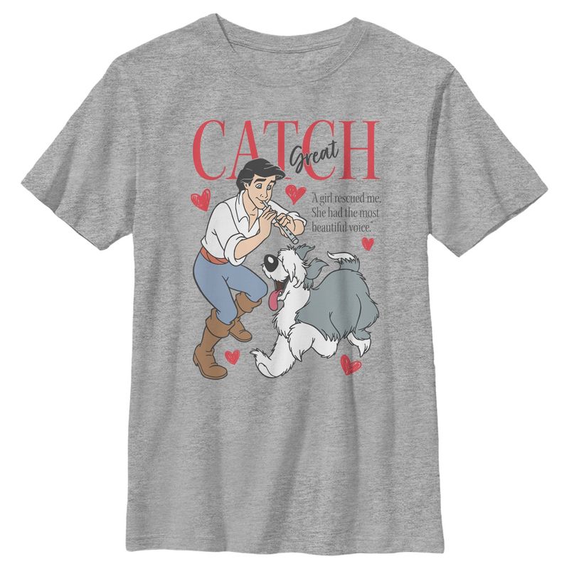 Boy's The Little Mermaid Prince Eric Great Catch T-Shirt, 1 of 6