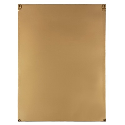 Lintz 24" Glam Gold Rectangular Mirror with Storage Shelf