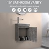 Christopher Knight Home Venus Small 16" Wall-Mounted Bathroom Vanity with Resin Sink and Soft Close Doors - 4 of 4