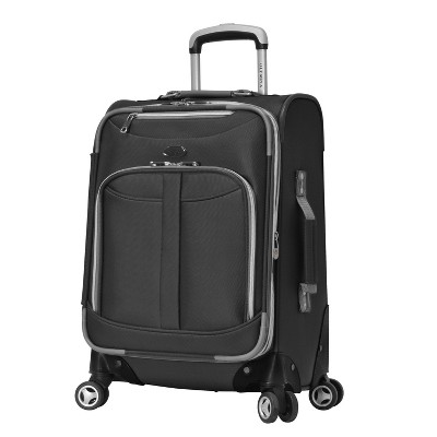 Olympia USA Tuscany Expandable Softside Checked Carry On Spinner Suitcase