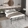 FurnitureR Metal Bed Frame with Headboard and Footboard – Heavy Duty Steel Slats, Under Foundation Storage, No Box Spring Needed, Full Size, Black - 4 of 4