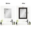 Amanti Art Mirror Makeover Bathroom Mirror Frame Border Kit- Fully Assembled Peel and Stick Frame - Mirror NOT Included - Trio  Trim - 4 of 4
