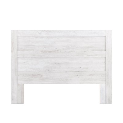 Prepac Queen Rustic Ridge Farmhouse Panel Headboard Washed White