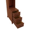 PAGED Tall Nightstand with 3 Drawers and Adjustable Shelves, Modern Wooden Side Table with Outlet, Bedside Cabinet for Bedroom, Living Room - 4 of 4