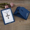 Anna-Kaci Gunmetal Crystal Cross Fashion Necklace with Message Card Envelope Jewelry Gift - 4 of 4