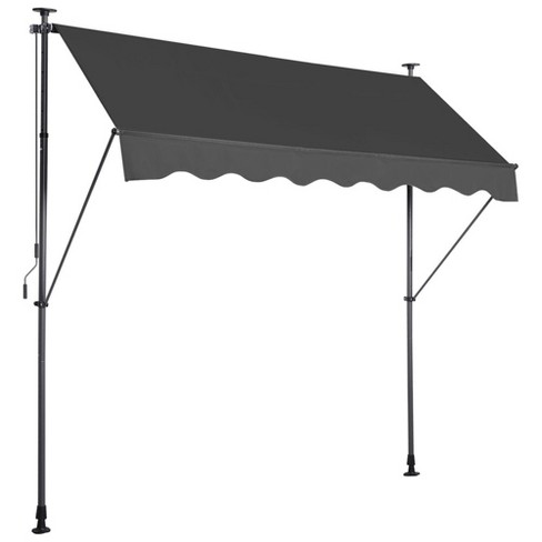 Manual Retractable Patio Awning Sun Shade Shelter For Outdoor Backyard ...