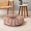 Marta Barragan Camarasa Terracotta strokes pattern Round Floor Pillow - Deny Desings - 4 of 4