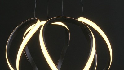 Euphoria 18.5" Black Aluminum LED Pendant Light