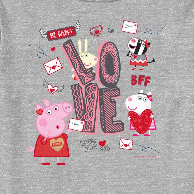 Toddler's Peppa Pig Friends Love Letters T-Shirt, 2 of 4