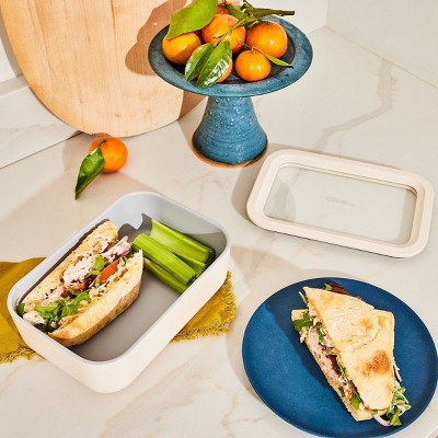 Sage Green 6.6-Cup Glass Meal Prep Canister Set