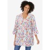 Woman Within Women's Plus Size Bell-Sleeve V-Neck Tunic - image 4 of 4