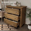 3 Drawer Dresser for Bedroom, Black Wood Chest of Drawers Bedroom Dresser, Rustic Small Drawers Dressers Nightstand Wooden Closet Storage Cabinet - 3 of 4