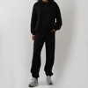 Cherie Code Women's Black Hoodie Lounge Set with Velvet Lining – Long Sleeve Top and Jogger Pants – Casual Fit - 3 of 4