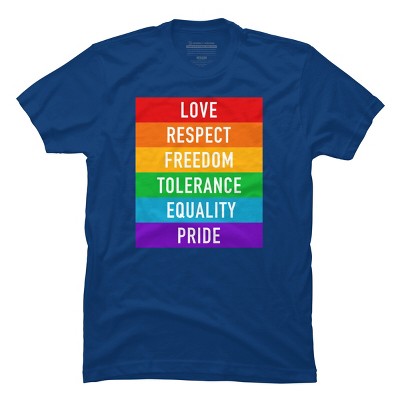 Adult Design By Humans Pride Rights Motto By PINHEAD66 T-Shirt