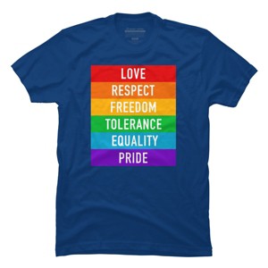 Adult Design By Humans Pride Rights Motto By PINHEAD66 T-Shirt - 1 of 2