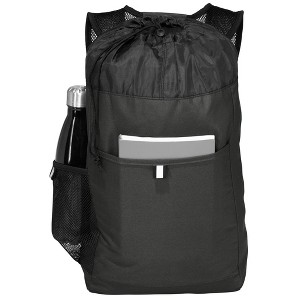 Port Authority Classic Hybrid Backpack with Faux Leather Trim - 1 of 4