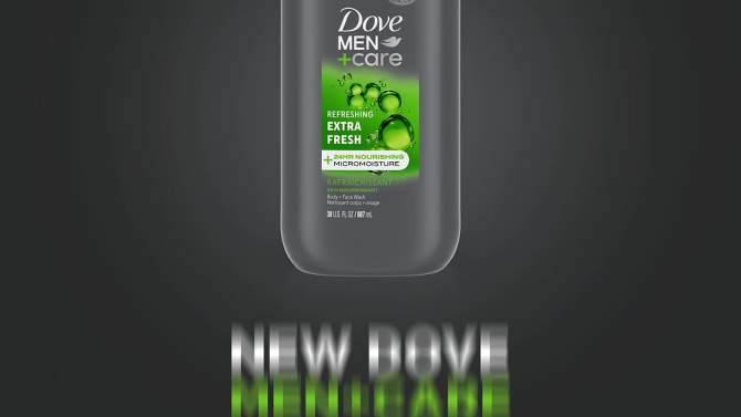 Dove Men+Care Extra Fresh Body Wash Pump - 30 fl oz, 2 of 9, play video