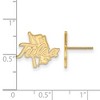 Black Bow Jewelry 14k Yellow Gold Plated Sterling Silver Tulsa Golden Hurricanes NCAA Post Earrings - 2 of 3