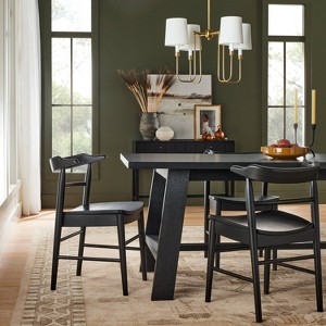 Kaysville Curved Back Wood Dining Chair - Threshold™ designed with Studio McGee - 1 of 4